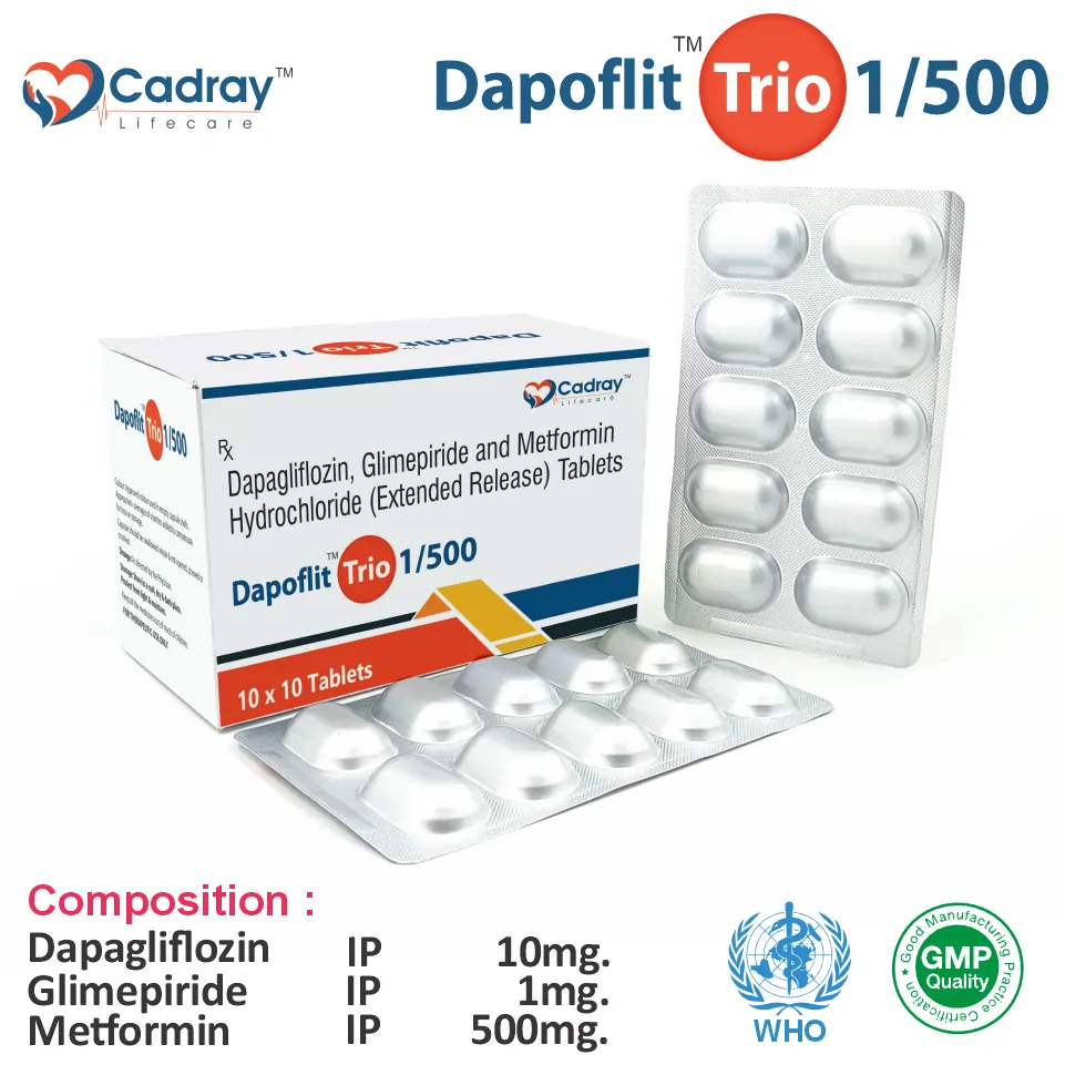 Dapagliflozin Glimepiride Metformin Anti-Diabetic Tablet Packaging
